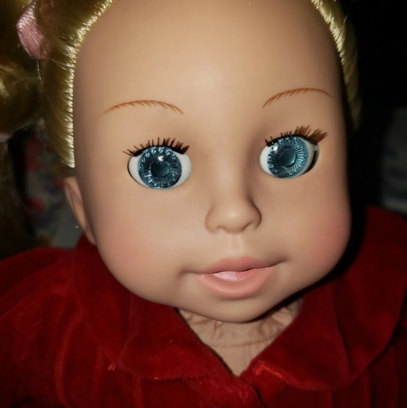 cititoy Toys 24 Cititoy Blue Eye Blond Hair Vinyl Cloth Baby Doll